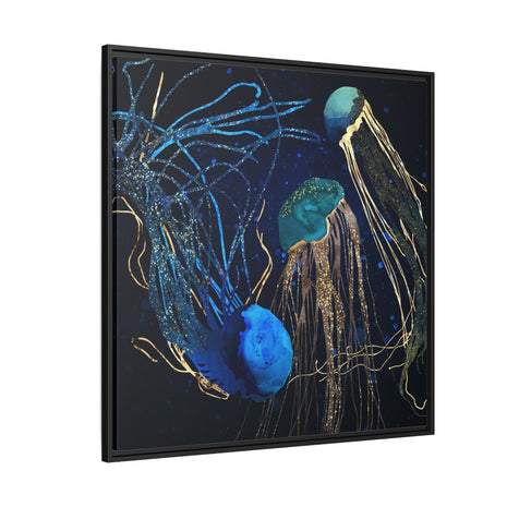 Metallic Jellyfish IV - Matte Canvas, Framed (Multi-color)