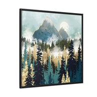 Misty Pines - Matte Canvas, Framed (Multi-color)