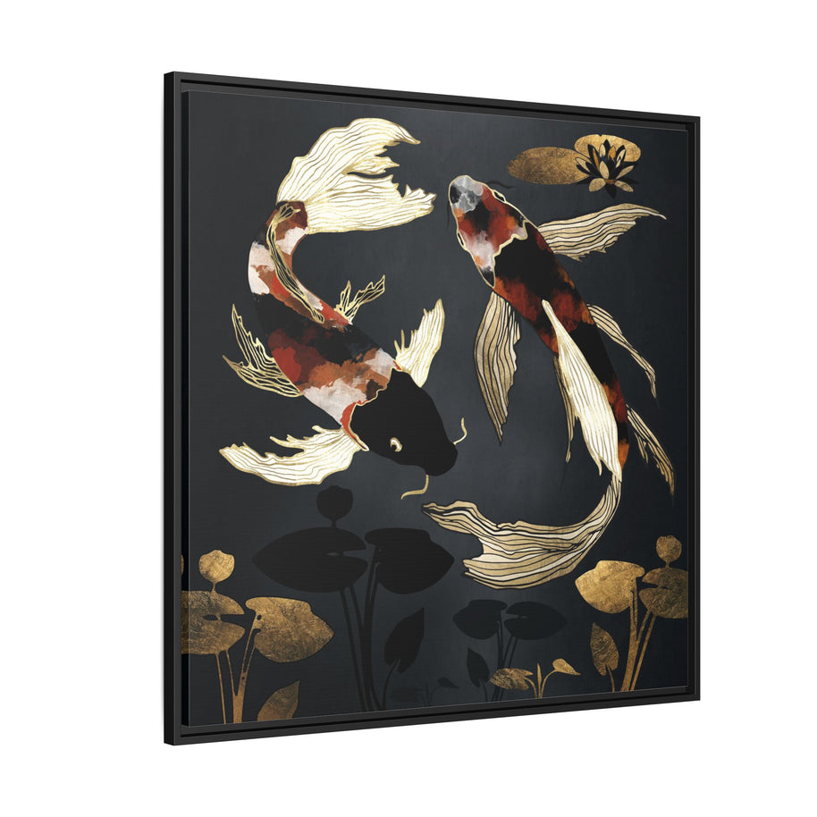 Metallic Koi IV - Matte Canvas, Framed (Multi-color)