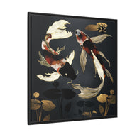 Metallic Koi IV - Matte Canvas, Framed (Multi-color)