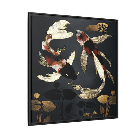 Metallic Koi IV - Matte Canvas, Framed (Multi-color)