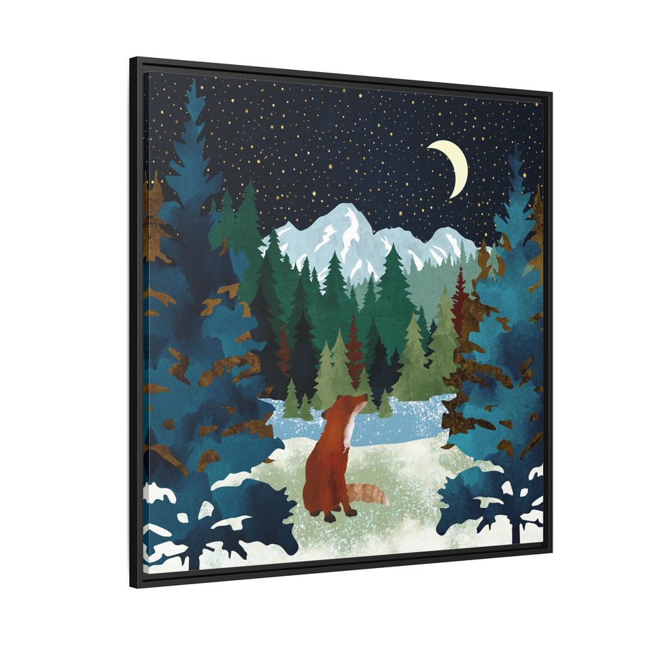 Winter Fox - Matte Canvas, Framed (Multi-color)