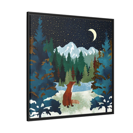 Winter Fox - Matte Canvas, Framed (Multi-color)