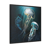 Metallic Jellyfish V - Matte Canvas, Framed (Multi-color)