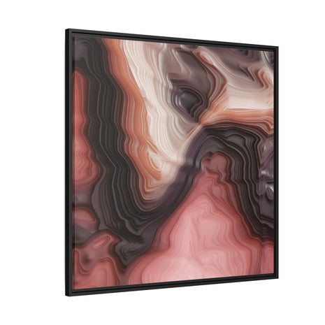 Velvet Cake Abstract - Matte Canvas, Framed (Multi-color)