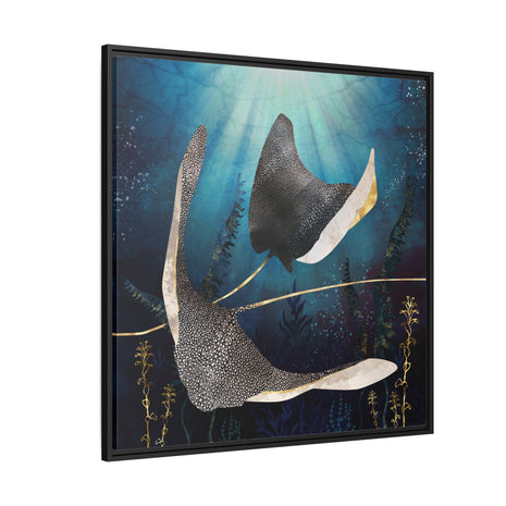 Metallic Stingray - Matte Canvas, Framed (Multi-color)