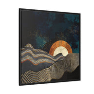 Gold and Silver Fields - Matte Canvas, Framed (Multi-color)