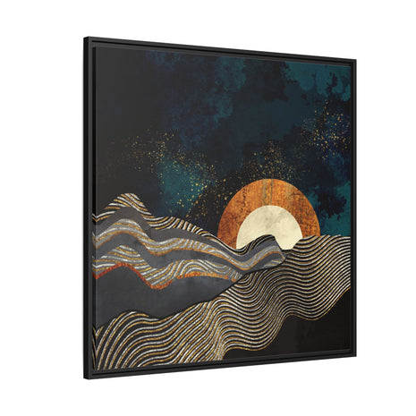 Gold and Silver Fields - Matte Canvas, Framed (Multi-color)