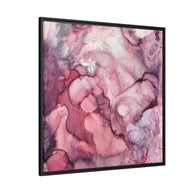 Liquid Mauve Abstract - Matte Canvas, Framed (Multi-color)