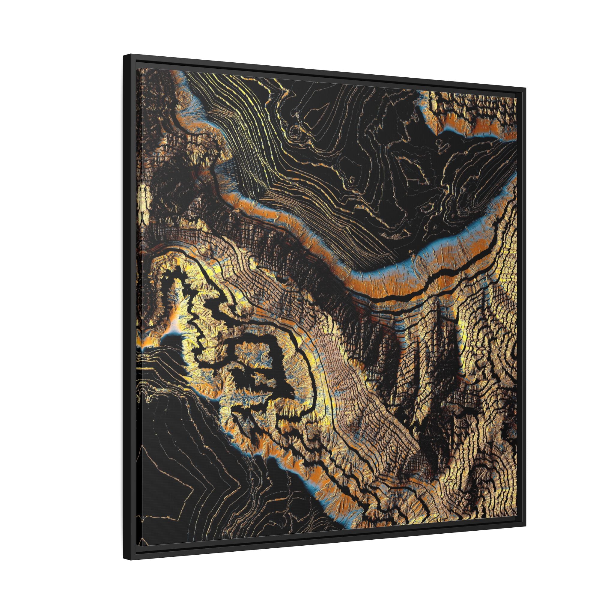 Golden Canyons - Matte Canvas, Framed (Multi-color)