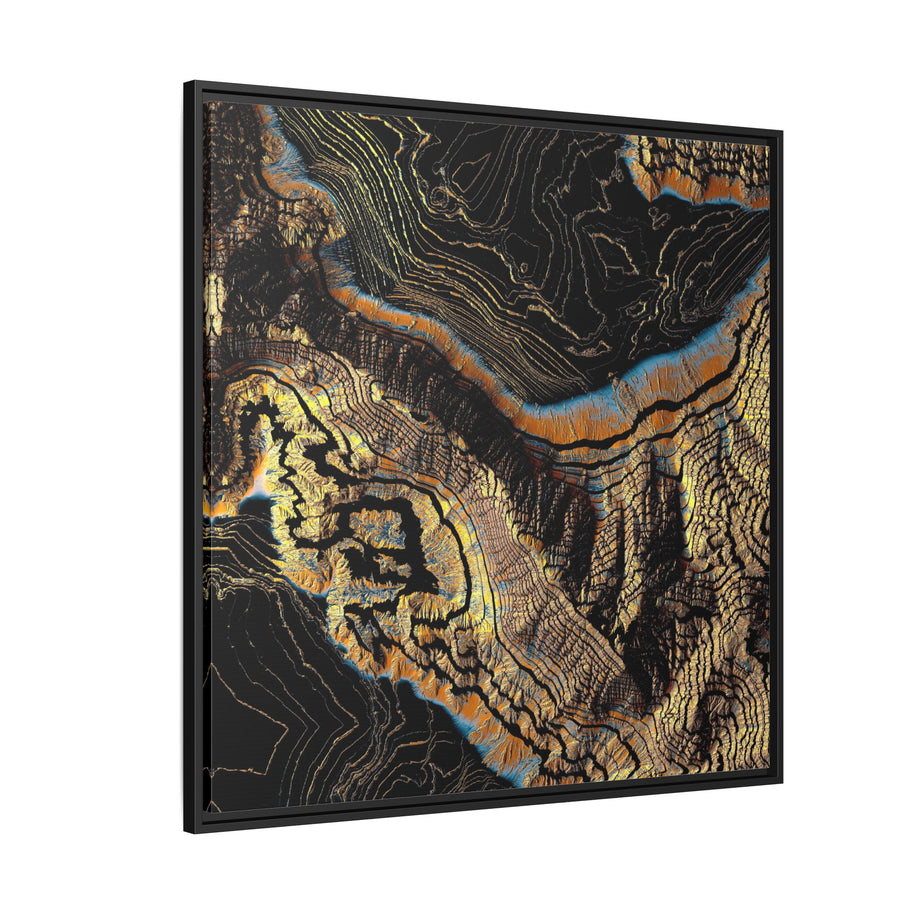 Golden Canyons - Matte Canvas, Framed (Multi-color)
