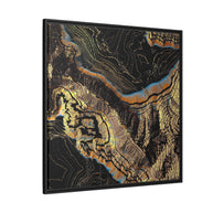 Golden Canyons - Matte Canvas, Framed (Multi-color)
