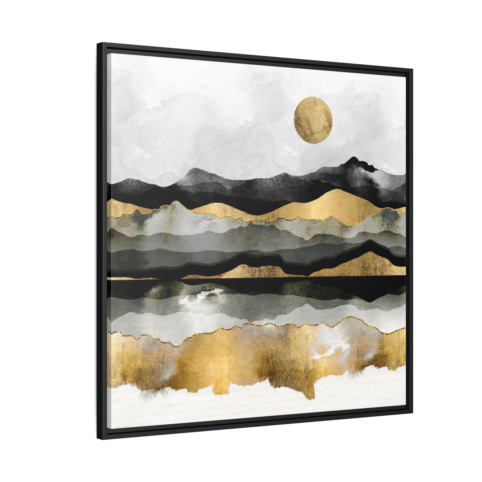 Golden Spring Moon - Matte Canvas, Framed (Multi-color)