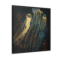 Metallic Jellyfish - Matte Canvas, Framed (Multi-color)