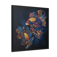 Metallic Beta Fish - Matte Canvas, Framed (Multi-color)