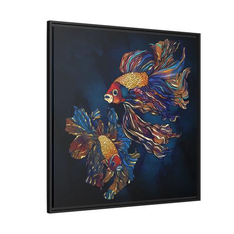 Metallic Beta Fish - Matte Canvas, Framed (Multi-color)