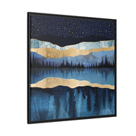 Midnight Lake - Matte Canvas, Framed (Multi-color)