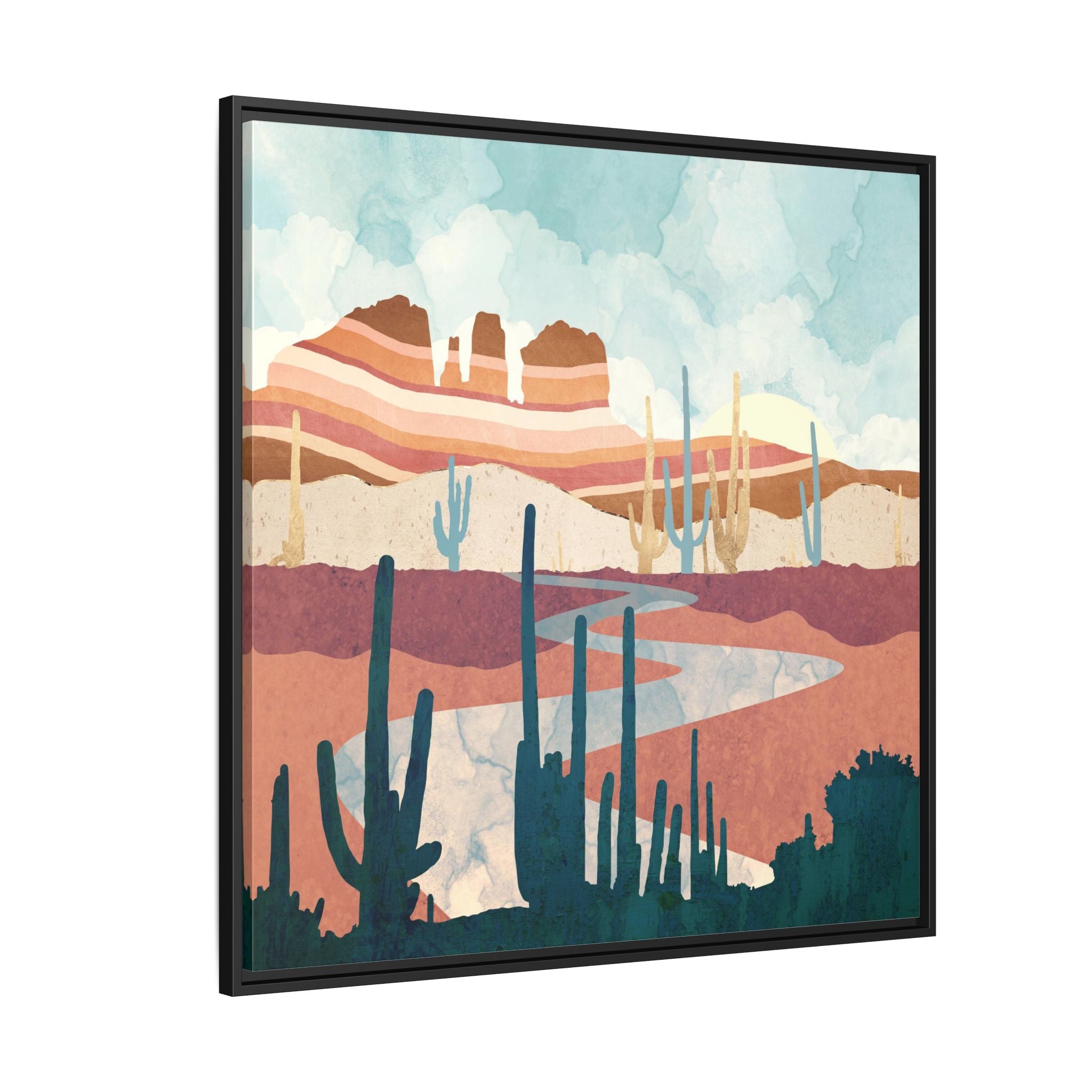 Desert Vista - Matte Canvas, Framed (Multi-color)