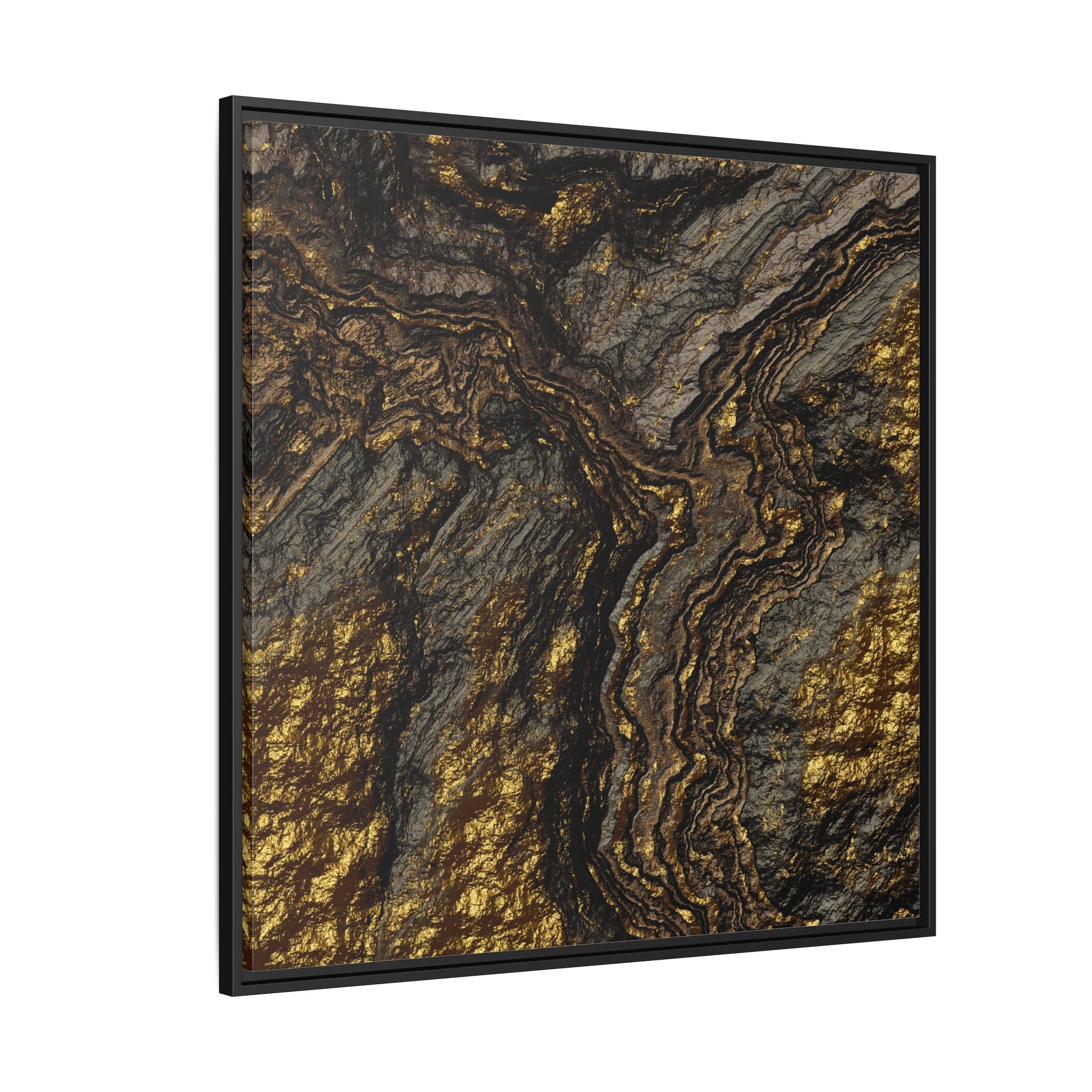 Golden Slate - Matte Canvas, Framed (Multi-color)