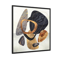 Abstract Pebbles III - Matte Canvas, Framed (Multi-color)