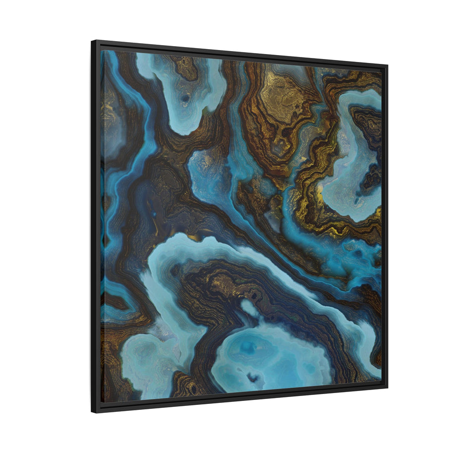 Blue Agate - Matte Canvas, Framed (Multi-color)