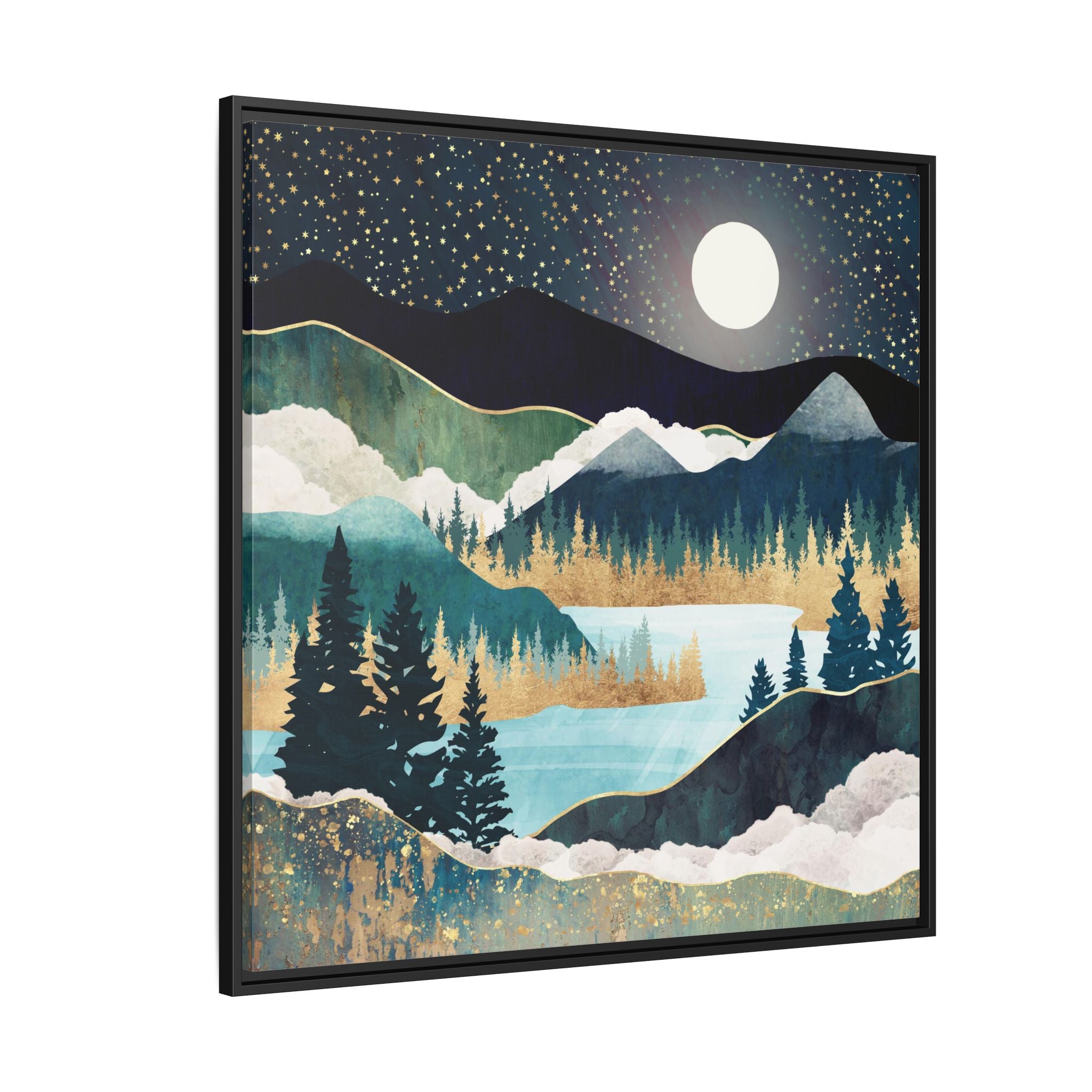 Star Lake - Matte Canvas, Framed (Multi-color)