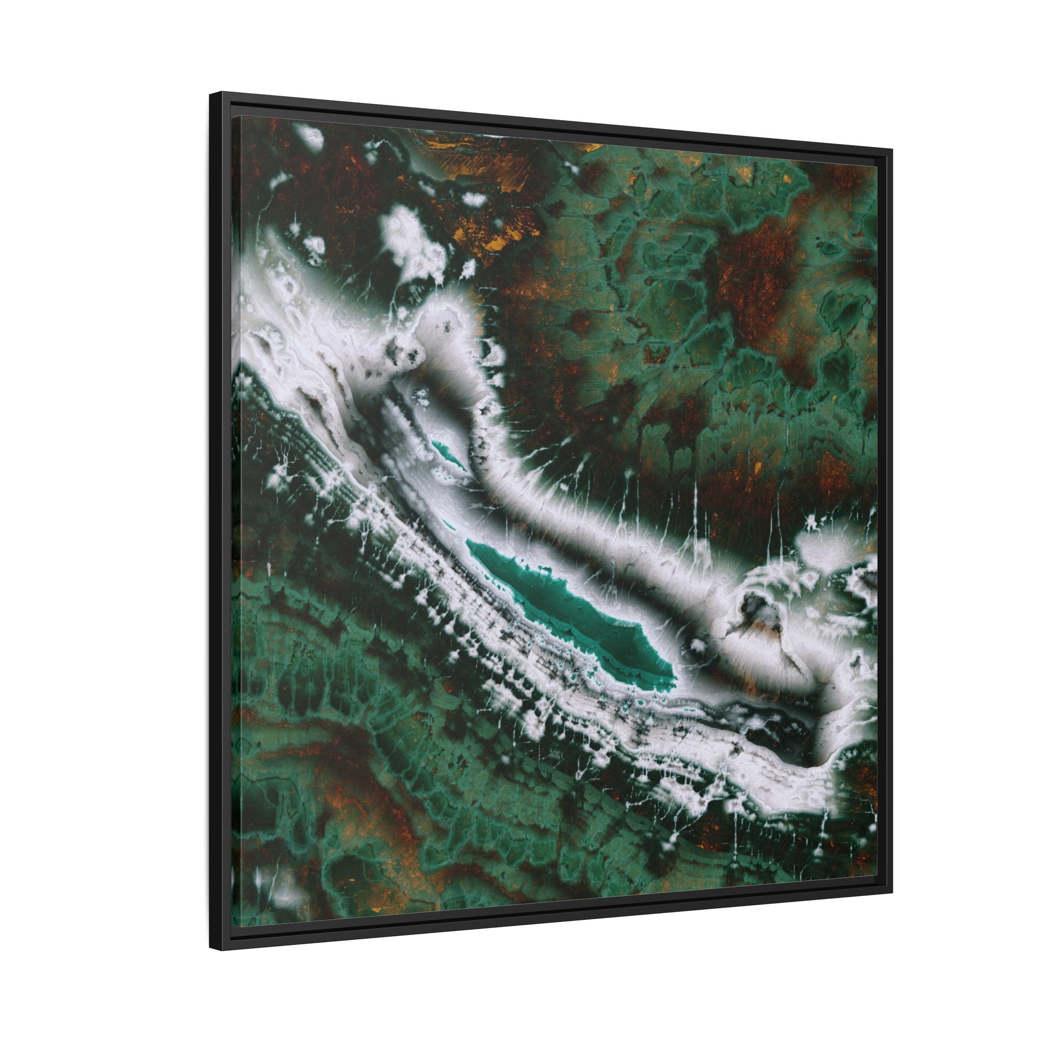 Emerald Agate - Matte Canvas, Framed (Multi-color)