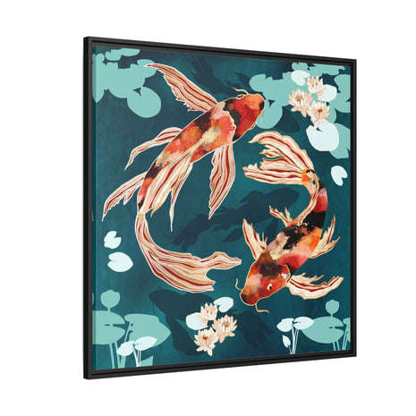 Metallic Koi VII - Matte Canvas, Framed (Multi-color)