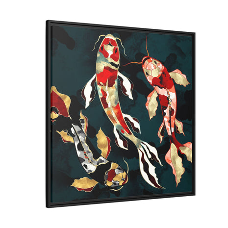Metallic Koi - Matte Canvas, Framed (Multi-color)