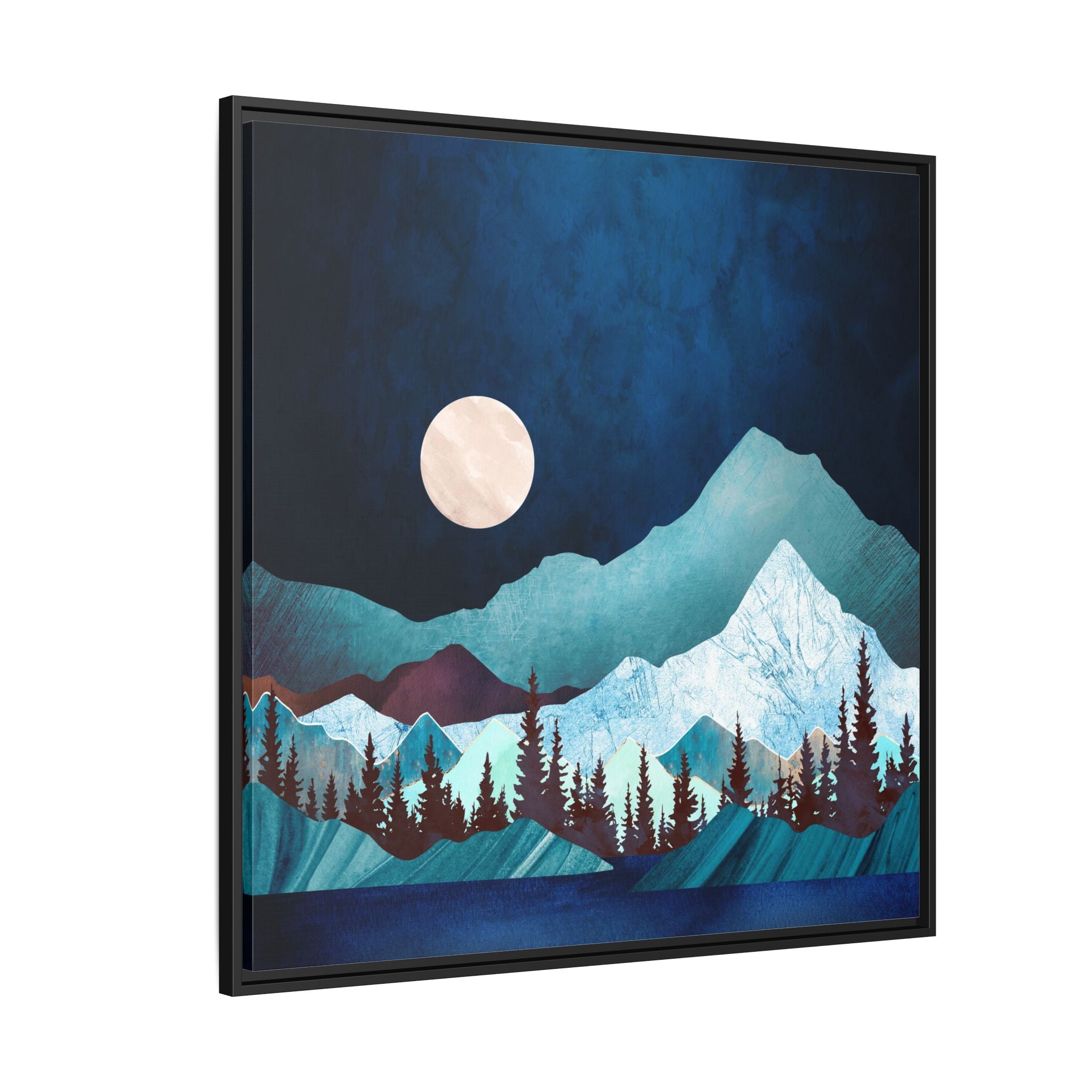 Moon Bay - Matte Canvas, Framed (Multi-color)