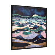 Moonlit Ocean - Matte Canvas, Framed (Multi-color)