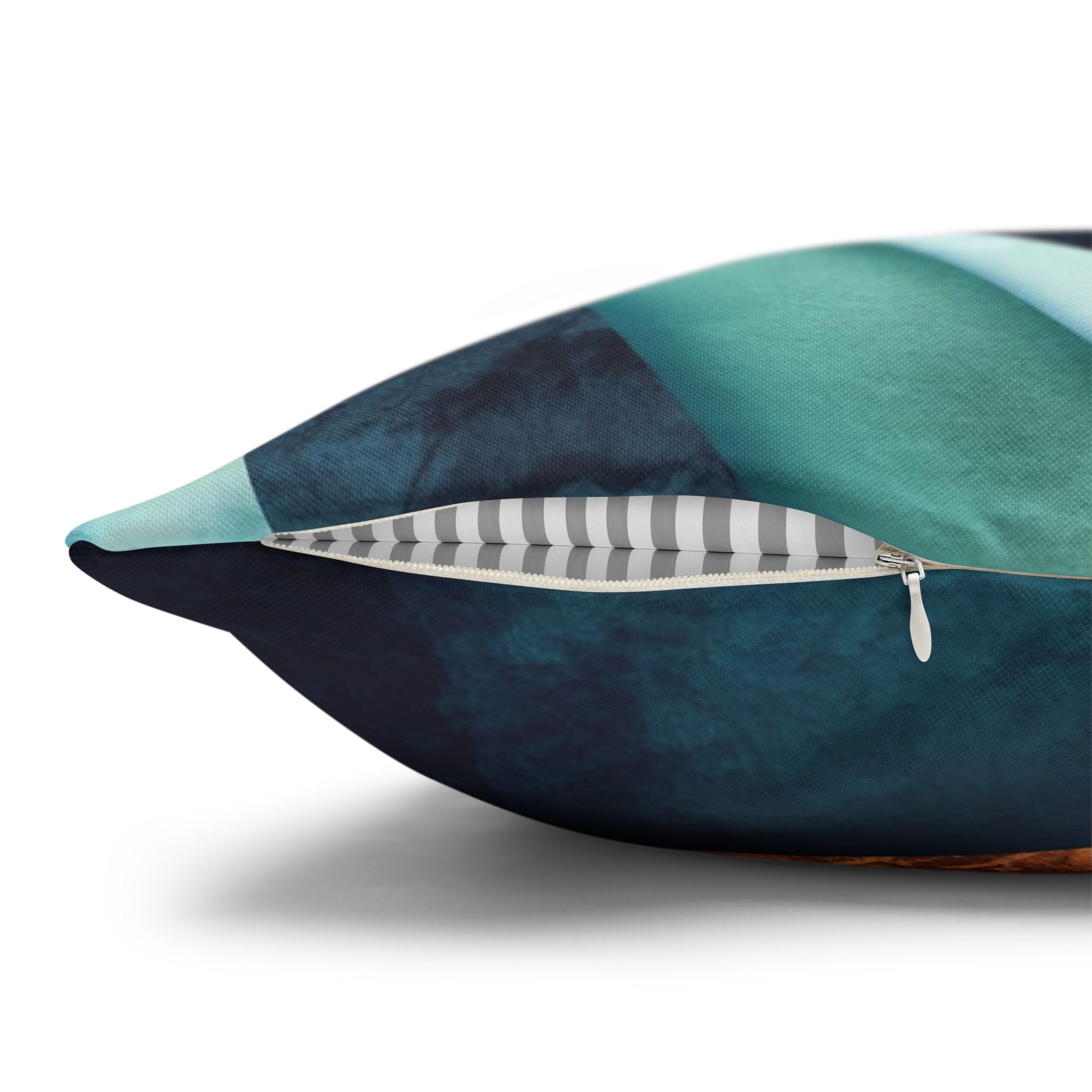 Abstract Blue with Gold  - Decorative Pillow Cover