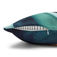 Abstract Blue with Gold  - Decorative Pillow Cover