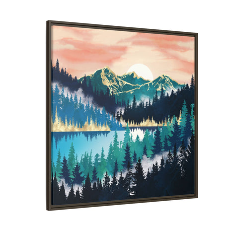 Lake Mist - Matte Canvas, Framed (Multi-color)