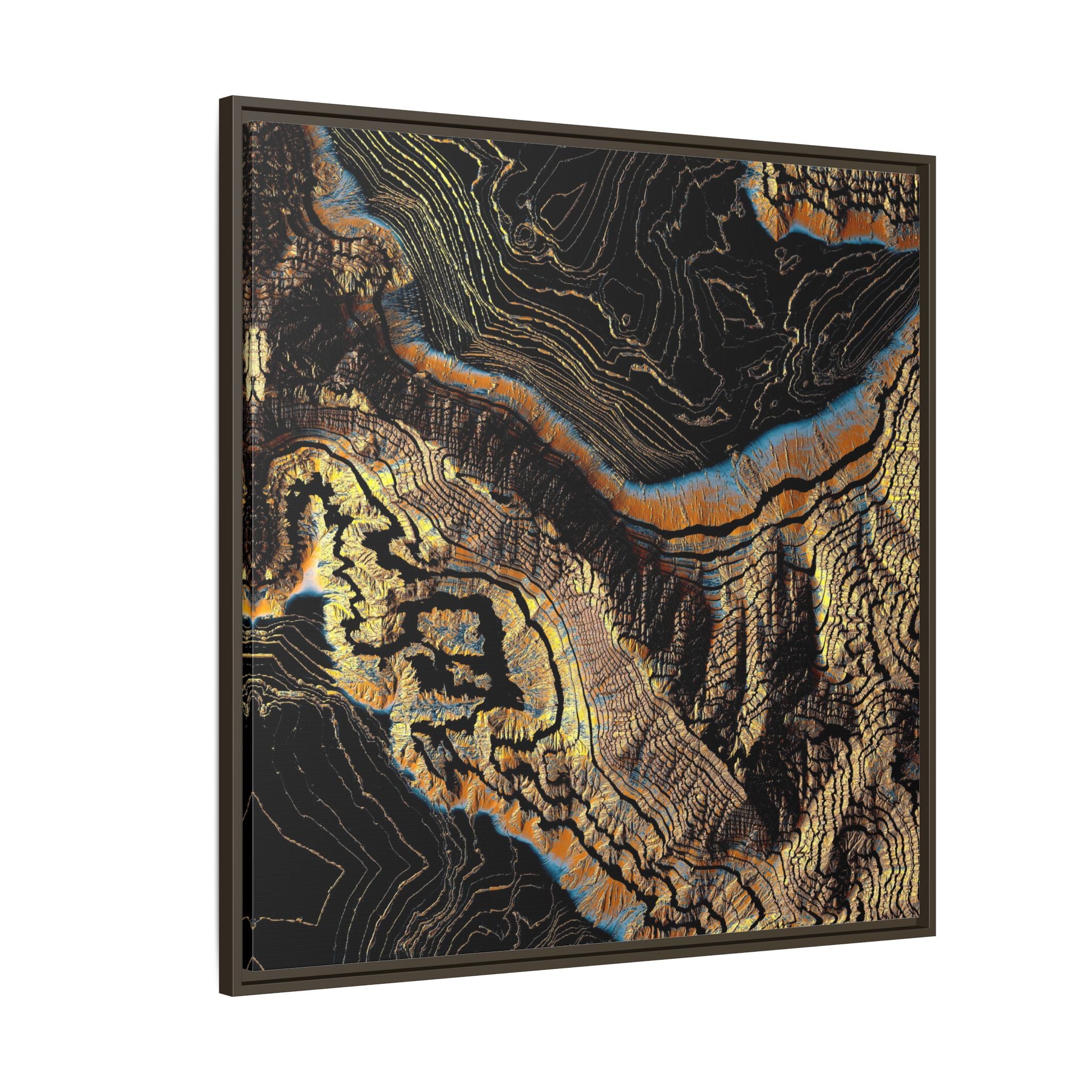 Golden Canyons - Matte Canvas, Framed (Multi-color)