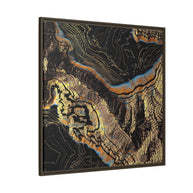 Golden Canyons - Matte Canvas, Framed (Multi-color)