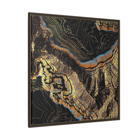 Golden Canyons - Matte Canvas, Framed (Multi-color)