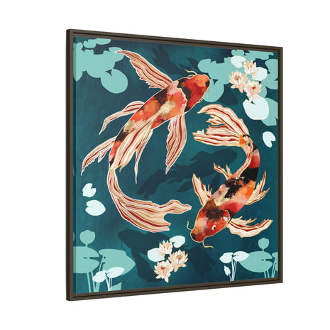 Metallic Koi VII - Matte Canvas, Framed (Multi-color)