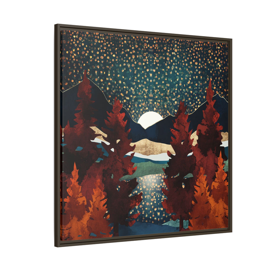 Star Sky Reflection - Matte Canvas, Framed (Multi-color)