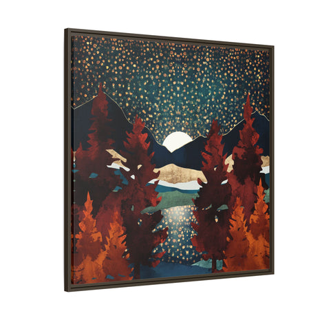 Star Sky Reflection - Matte Canvas, Framed (Multi-color)
