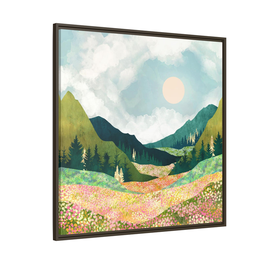 Spring Flower Vista - Matte Canvas, Framed (Multi-color)