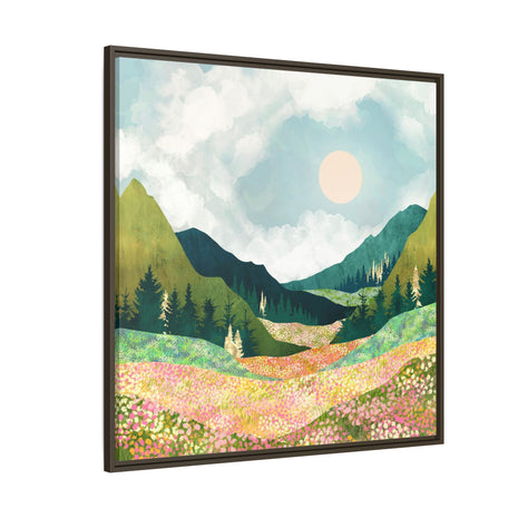 Spring Flower Vista - Matte Canvas, Framed (Multi-color)