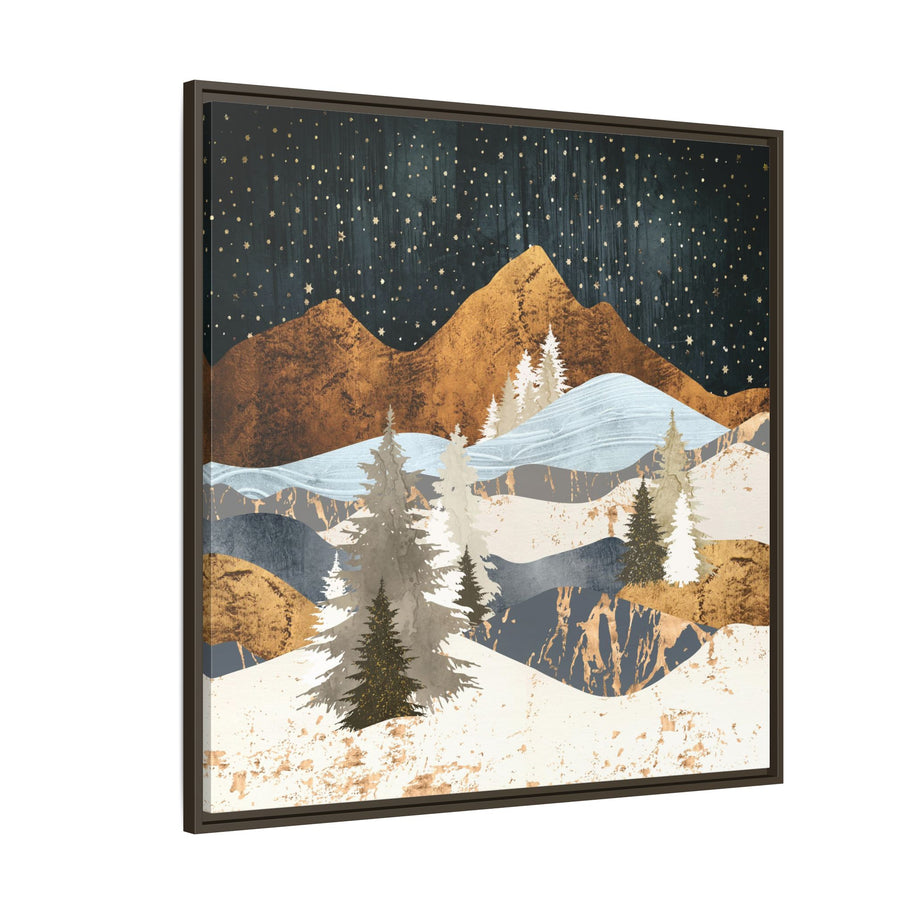 Winter Stars - Matte Canvas, Framed (Multi-color)