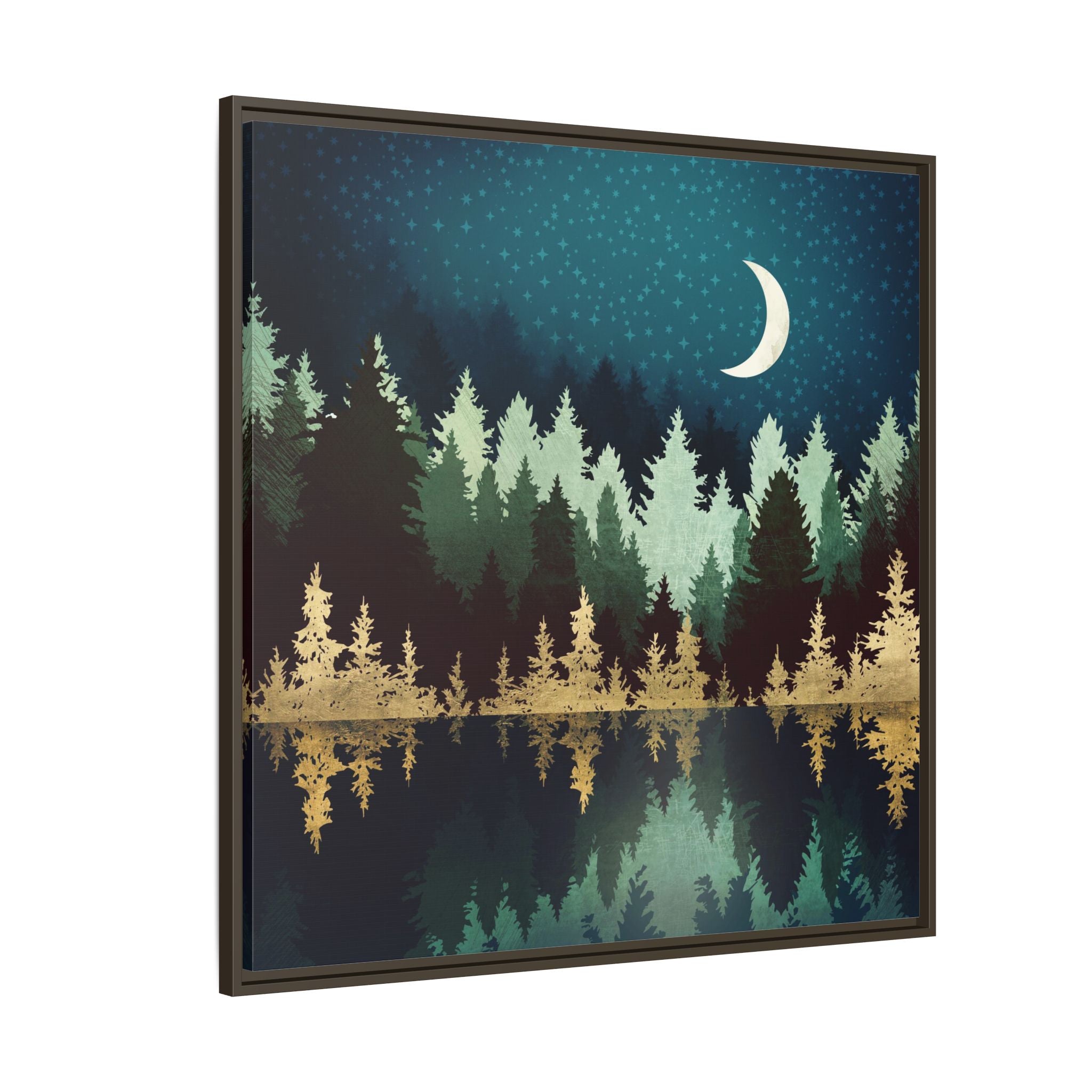Star Forest Reflection - Matte Canvas, Framed (Multi-color)