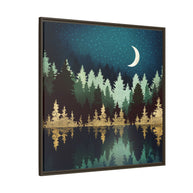 Star Forest Reflection - Matte Canvas, Framed (Multi-color)