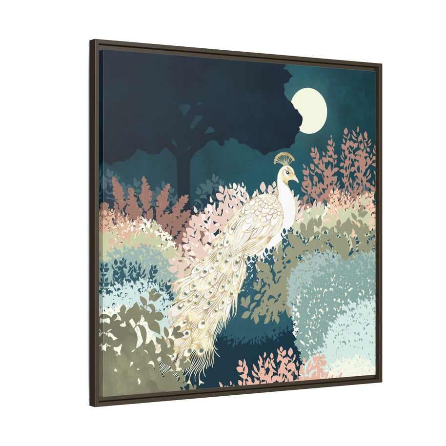 Peacock Garden II - Matte Canvas, Framed (Multi-color)