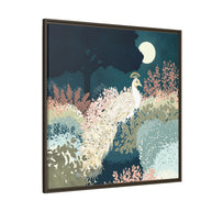 Peacock Garden II - Matte Canvas, Framed (Multi-color)