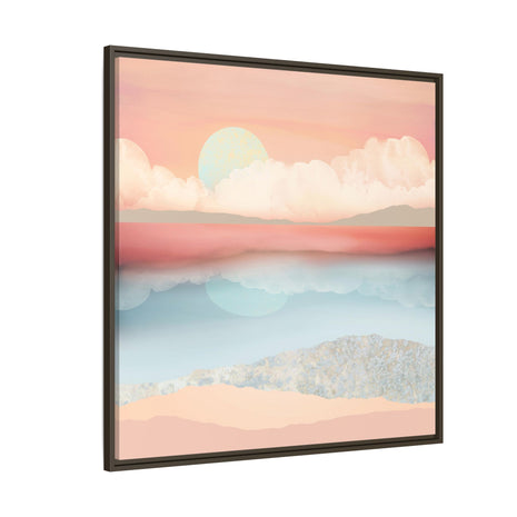 Mint Moon Beach - Matte Canvas, Framed (Multi-color)