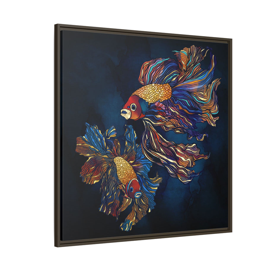 Metallic Beta Fish - Matte Canvas, Framed (Multi-color)