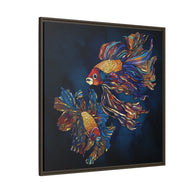 Metallic Beta Fish - Matte Canvas, Framed (Multi-color)
